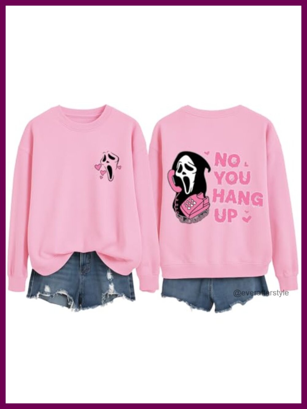 Halloween Graphic Sweatshirt Funny Slogan Pullover Crewneck